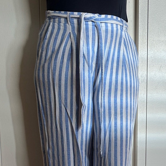 Tommy Hilfiger Women’s Striped Paperbag-Waist Wide-Leg Pants linen - Picture 6 of 8